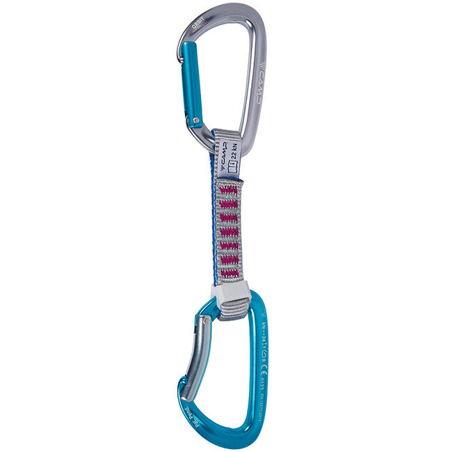 CAMP Orbit Express KS 6 Pack buclă expres, gri / albastru / fuchsia 12 cm