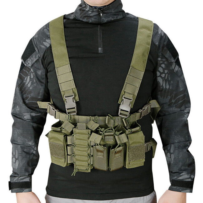 DRAGOWA D3 purtător pe piept Chest Rig, Olive