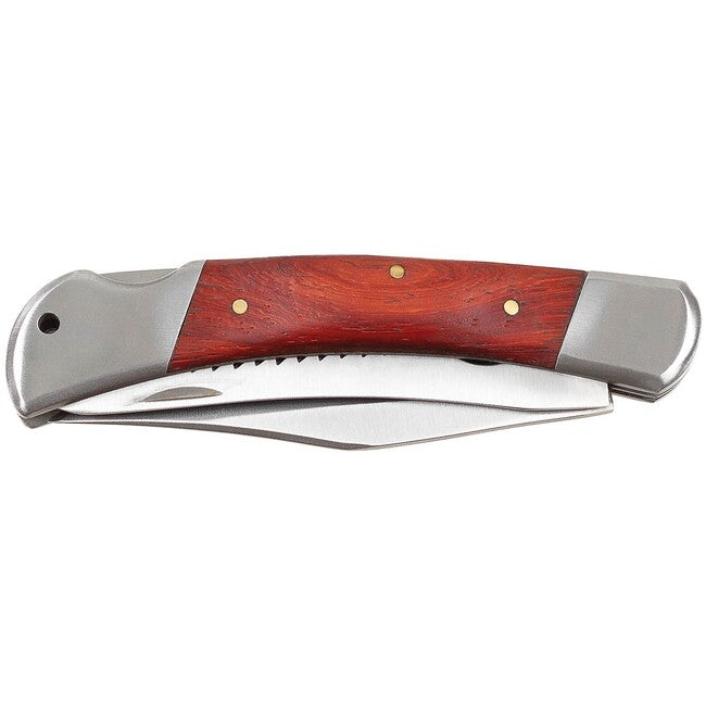 Fox Outdoor Jack Hunter cuțit, mâner din metal cu inserție din lemn