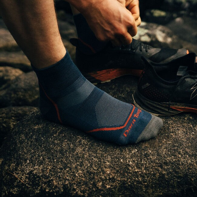 Darn Tough Light Hiker 1/4 șosete ușoare cu pernă, Denim