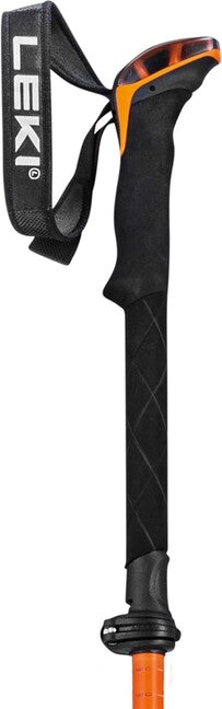 LEKI Sherpa FX Carbon Strong bețe de trekking, portocalii-albastru denim, 120 - 140 cm