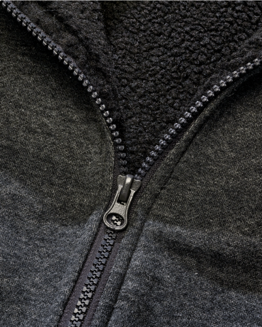 Brandit Sweatjacket hanorac pentru bărbați cu căptușeală caldă Teddylining, negru melange