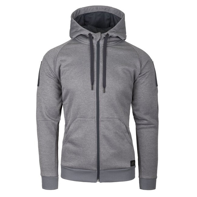 Helikon-Tex URBAN TACTICAL HOODIE hanorac FullZip, Melange Grey