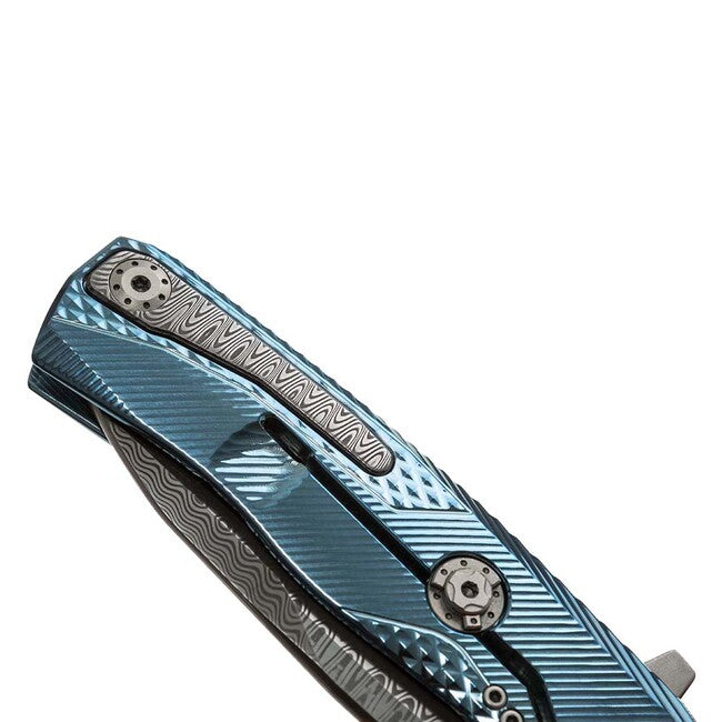 Lionsteel ROK DD BL briceag de lux cu mâner din titan masiv