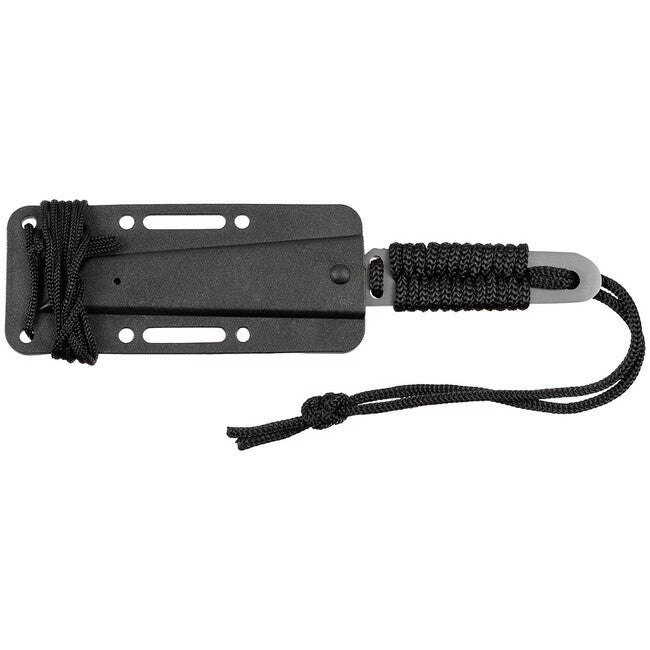 Fox Outdoor Action I cuțit, negru, mâner înfășurat, cu teacă