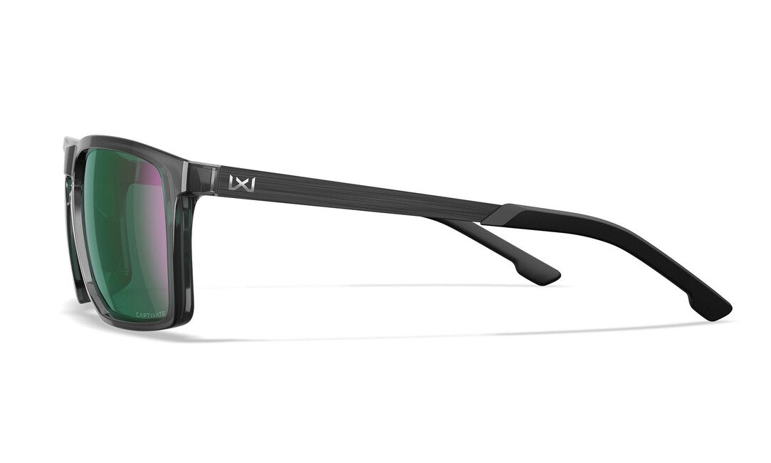Wiley X Axe ochelari de soare Captivate Polarized Green Mirror/ Gloss Crystal Grey