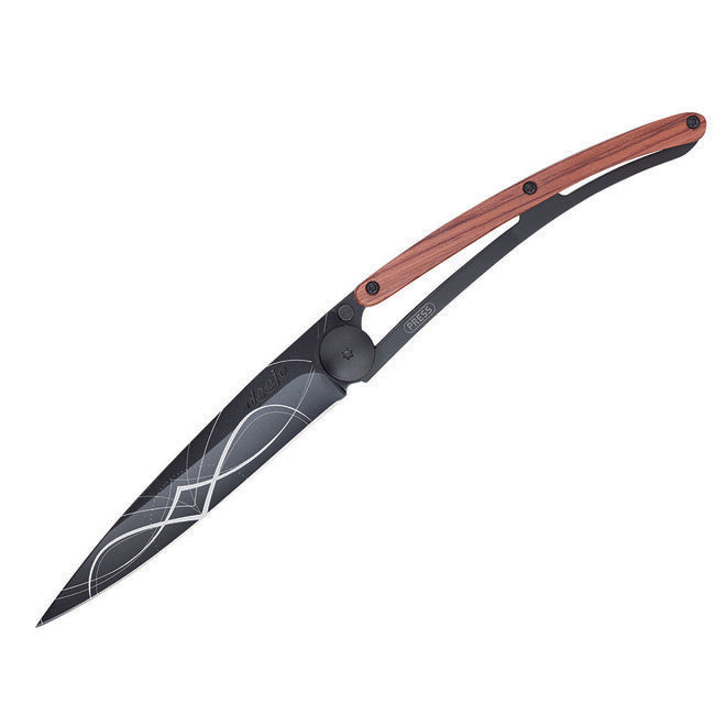 Deejo Infinity set 2 cuțite black tattoo coralwood