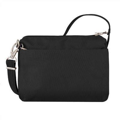 Travelon Classic Crossbody geantă peste umăr anti-furt, neagră