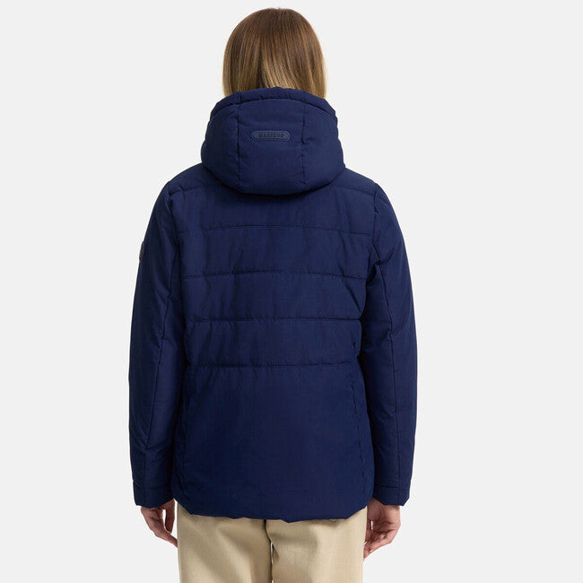 Marikoo Alemee geacă de iarnă pentru femei cu glugă, Bright navy
