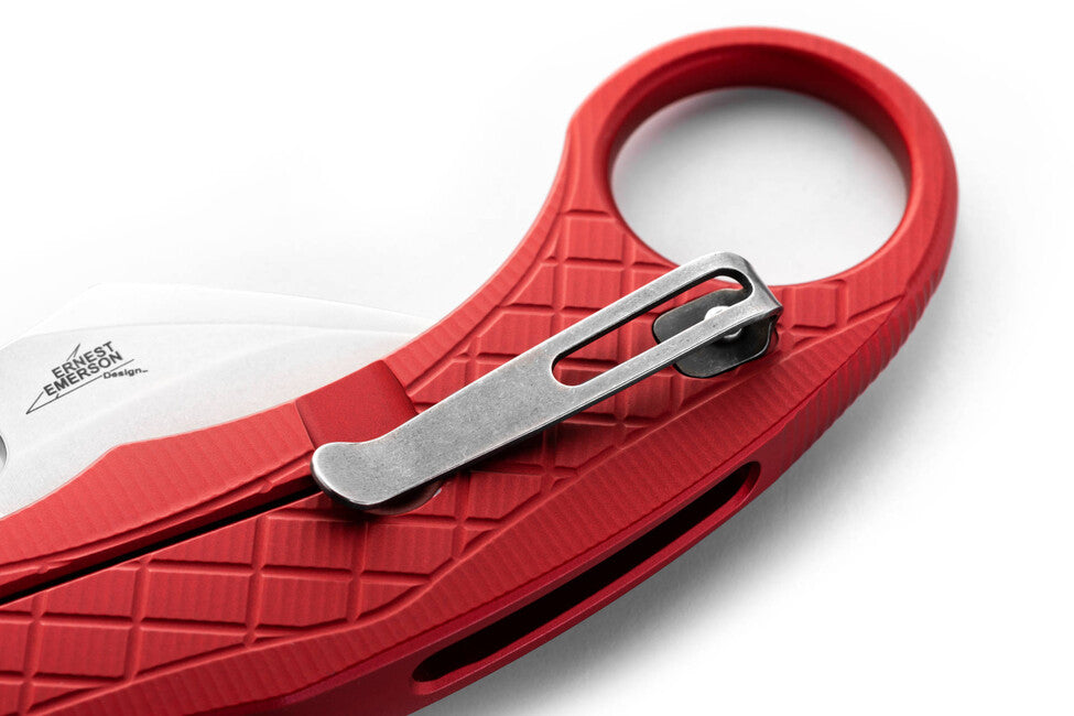Lionsteel L.E. ONE 1 A RS briceag tip KARAMBIT Red/stone washed dezvoltat în colaborare Emerson Design