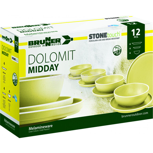 Brunner Midday Dolomit set de tacâmuri de camping, galben