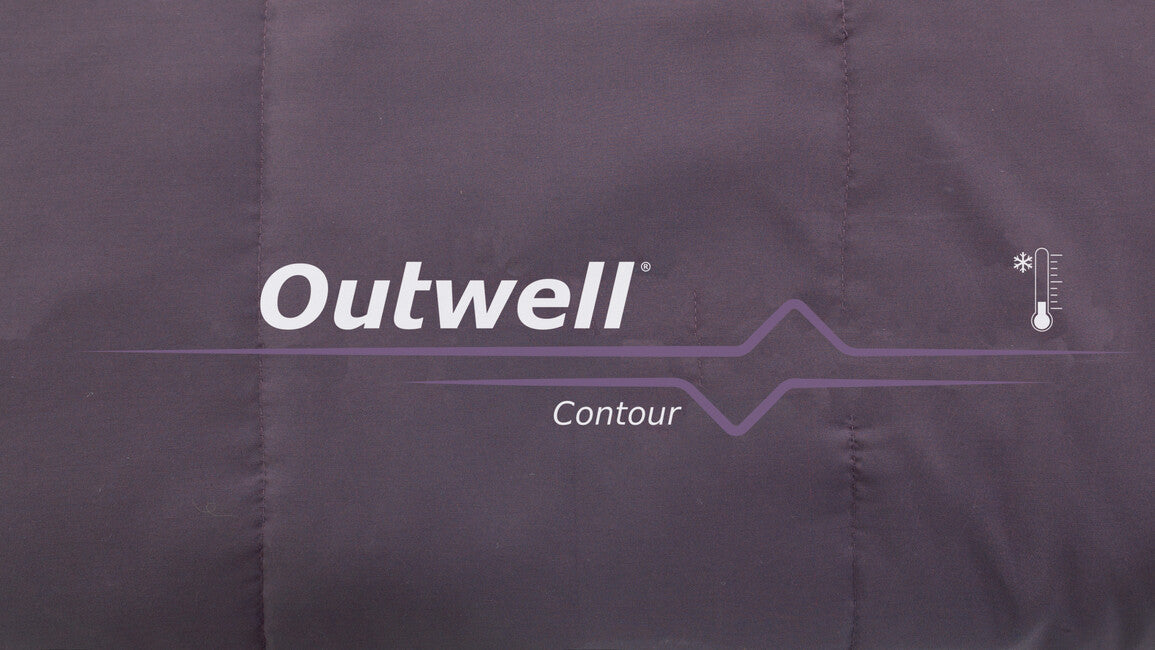 Outwell Contour sac de dormit stânga, dark purple