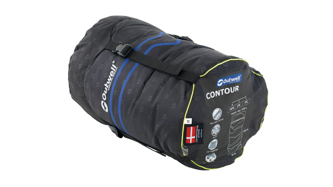 Outwell Contour sac de dormit stânga, dark purple