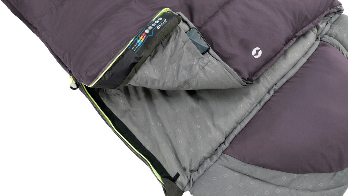 Outwell Contour sac de dormit stânga, dark purple