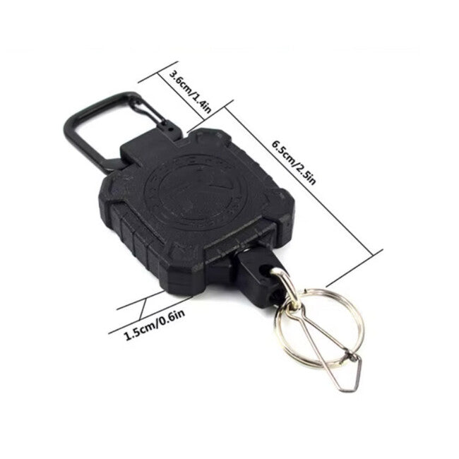 Leguon Keyhex carabinieră cu coardă din oțel pentru chei, neagră