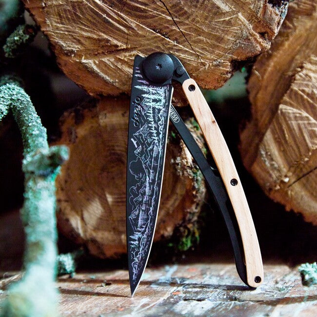 Deejo Tattoo briceag Black juniper wood Mountain