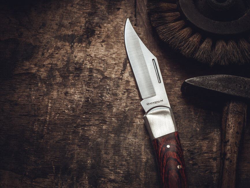 BÖKER® Magnum Craftsman 2 briceag, lemn Pakka, 9,8 cm