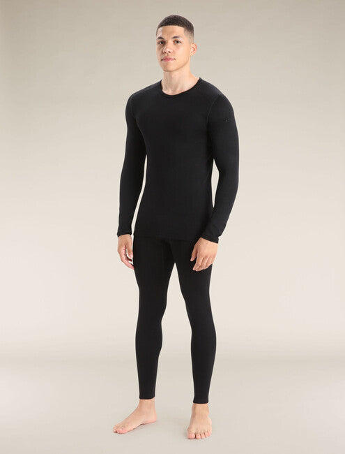 Icebreaker 260 Oasis tricou termic pentru bărbați cu mânecă lungă, negru