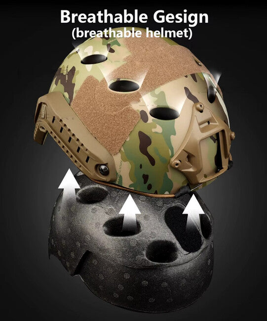 DRAGOWA Tactical Fast PJ cască tactică cu ochelari Bolt, ACU (fără certificare)
