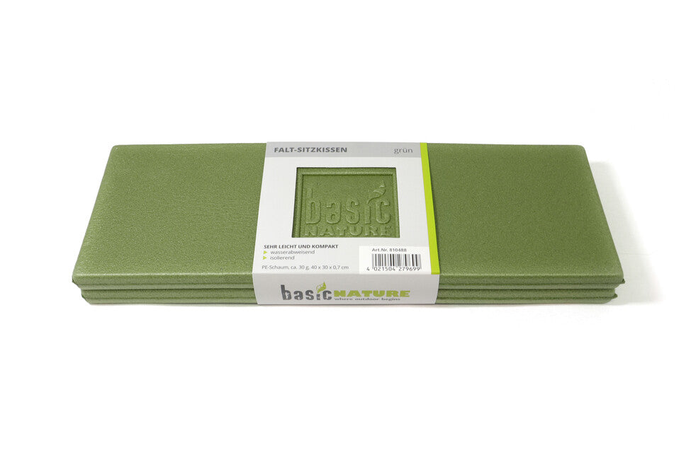 BasicNature pernă pliabilă de ședere, verde