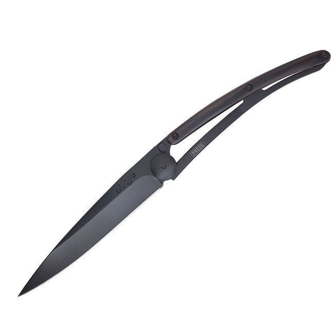 Deejo briceag ebony wood, negru