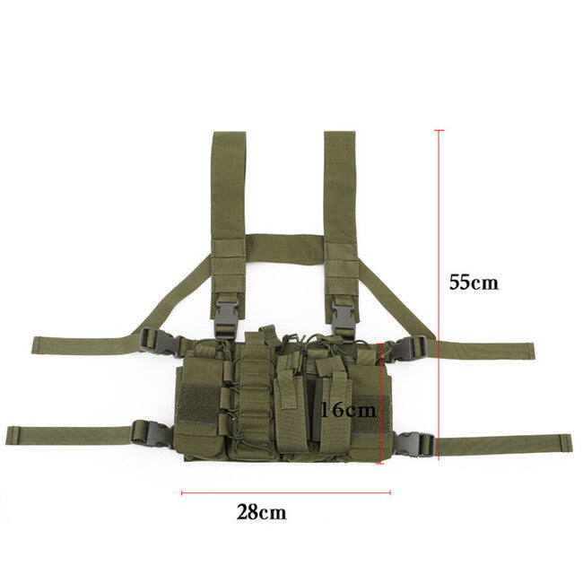 DRAGOWA D3 purtător pe piept Chest Rig, Olive
