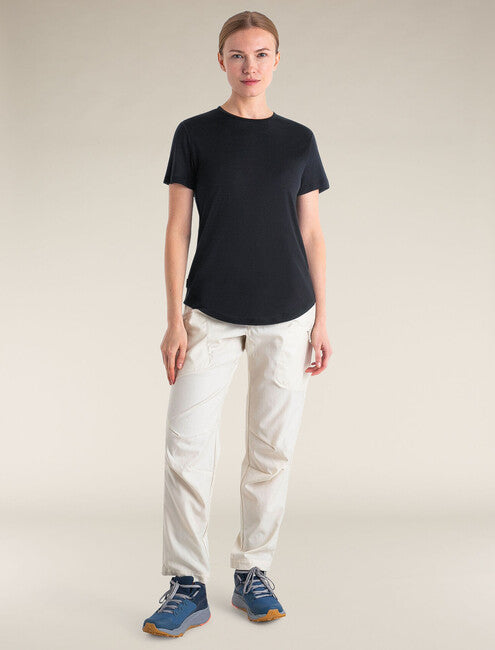 Icebreaker 125 Cool Lite Sphere III Merino tricou pentru femei cu mânecă scurtă, negru