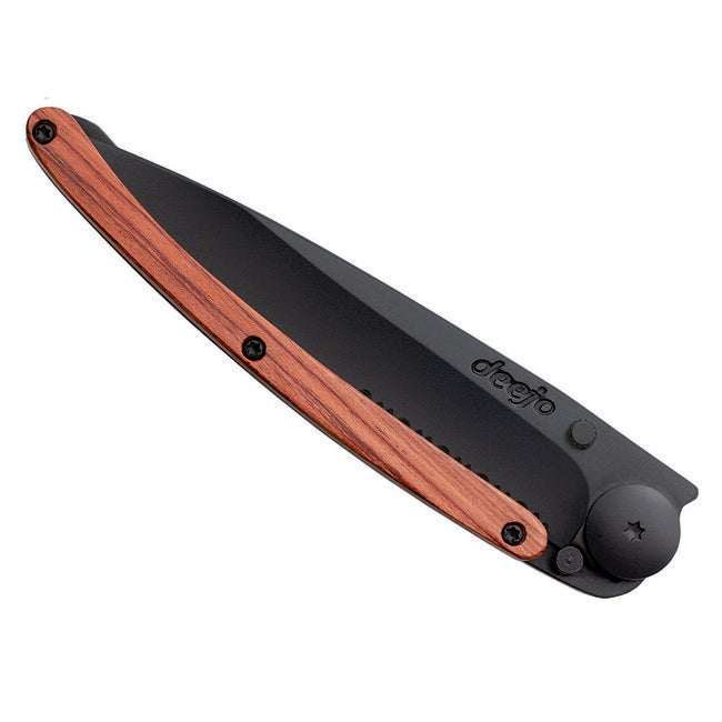 Deejo Serration briceag black coralwood