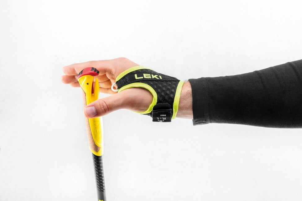LEKI Evotrail FX.One TA Trail Running bețe, negre-galben neon-antracit închis