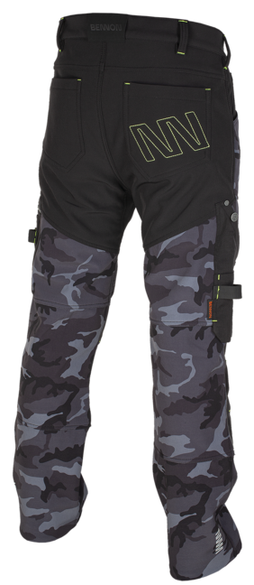 BENNON CAMOS pantaloni softshell, negri/gri