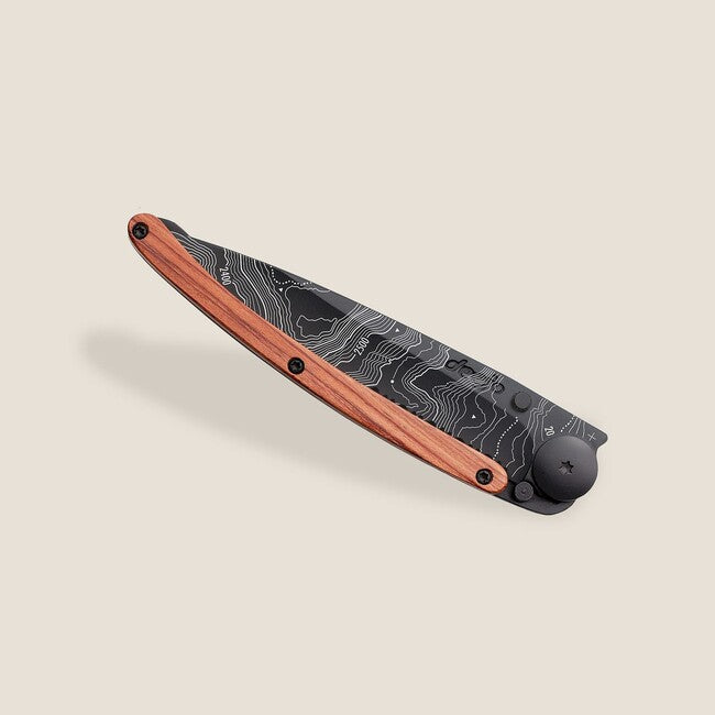 Deejo Topography briceag Serration, black coralwood