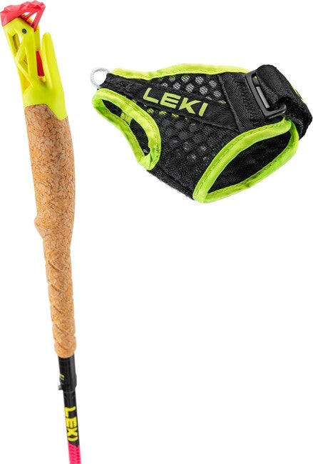 LEKI Ultratrail FX.One Trail Running bețe, roz neon-negru-galben neon