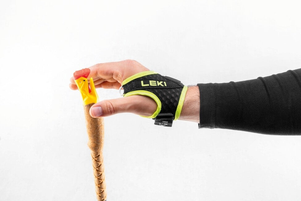 LEKI Ultratrail FX.One Trail Running bețe, roșii clar-negru-galben neon