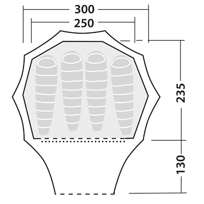 Robens Fairbanks cort pentru 4 persoane