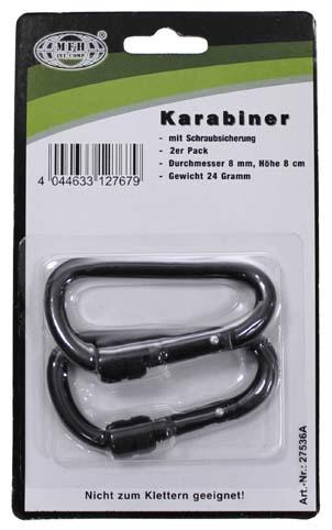 MFH carabinieră cu siguranță, neagră, 80x8mm, 2 buc