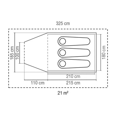 Coleman Darwin Plus cort pentru 3 persoane