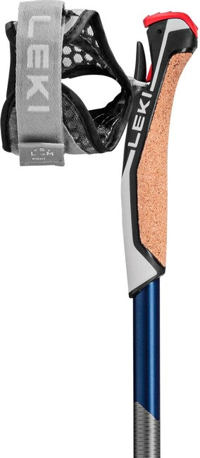 LEKI Smart Flash Nordic Walking bețe, antracit deschis-albastru miezul nopții metalic închis-alb