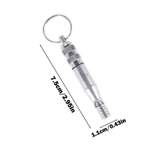 WARAGOD Safer fluieră de urgență din aluminiu cu compartiment de depozitare 120 dB