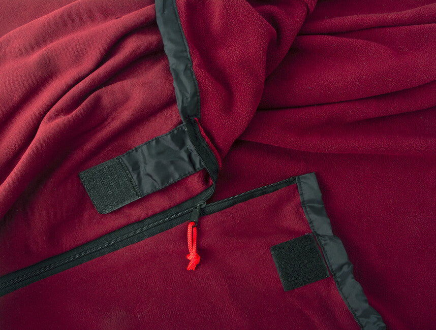 Origin Outdoors Microfleece inserție pentru sac de dormit formă mumie, bordo