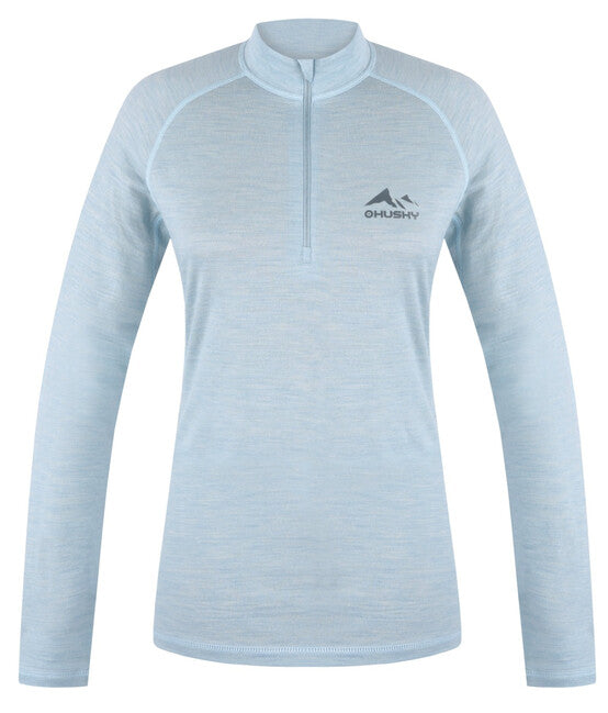 HUSKY Merino tricou DL Merow îmbrăcăminte termică Zips, faded mint, L