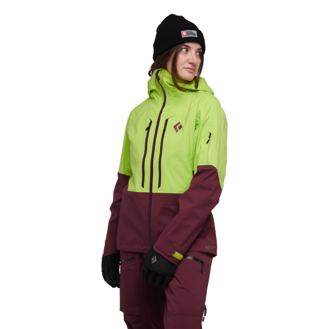 Black Diamond Recon Lt Stretch Shell geacă de schi pentru femei, aloe-blackberry