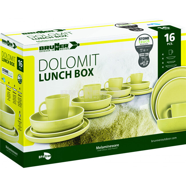 Brunner Lunch Box Dolomit set de tacâmuri de camping, galben