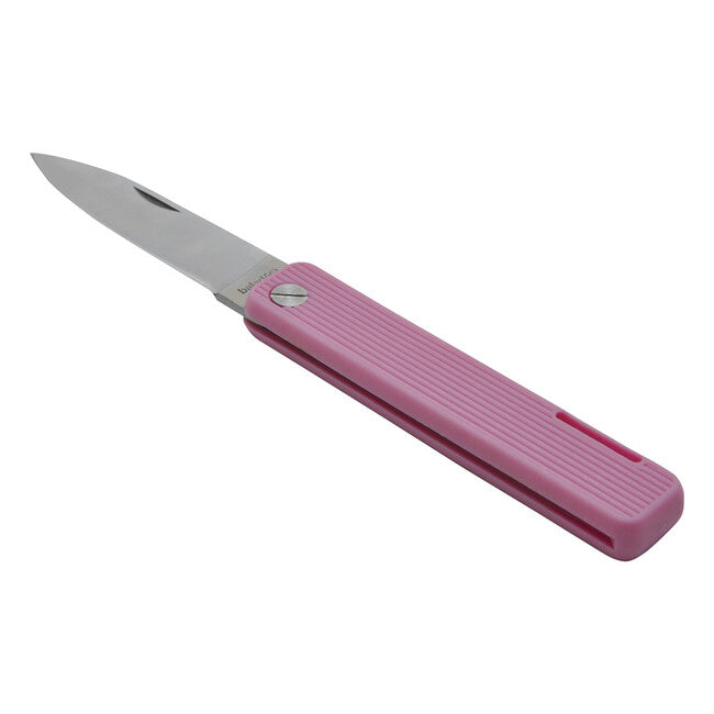 Baladeo ECO354 Papagayo briceag 7,5 cm, oțel 420, mâner TPE, roz