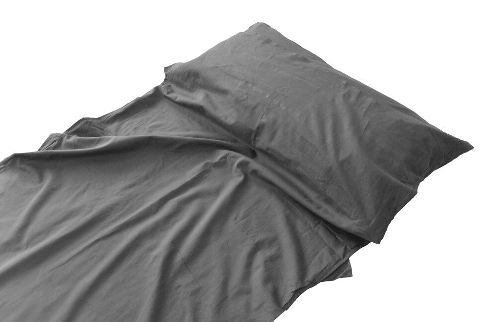 Origin Outdoors inserție pentru sac de dormit din bumbac dreptunghiulară, antracit