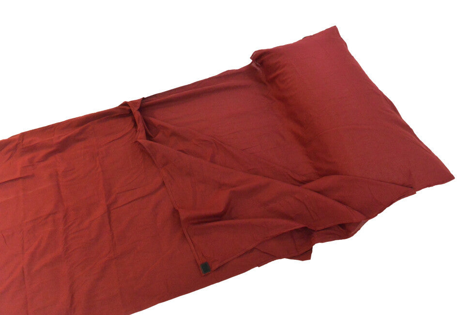 Origin Outdoors inserție dreptunghiulară pentru sac de dormit bumbac, bordo