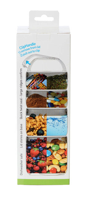 Humangear Stax Twist & Go L recipient modular, pachet de 4 buc
