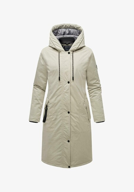 Marikoo Ledalaa parka de iarnă pentru femei cu glugă, pebble grey