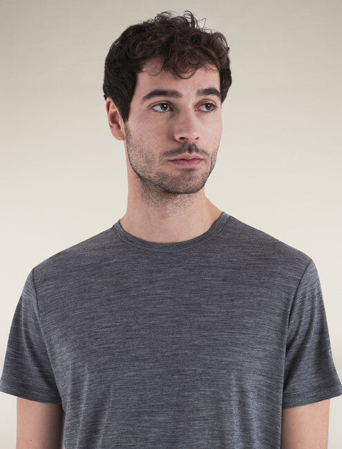 Icebreaker Merino Tech Lite III tricou pentru bărbați cu mânecă scurtă 150, gri