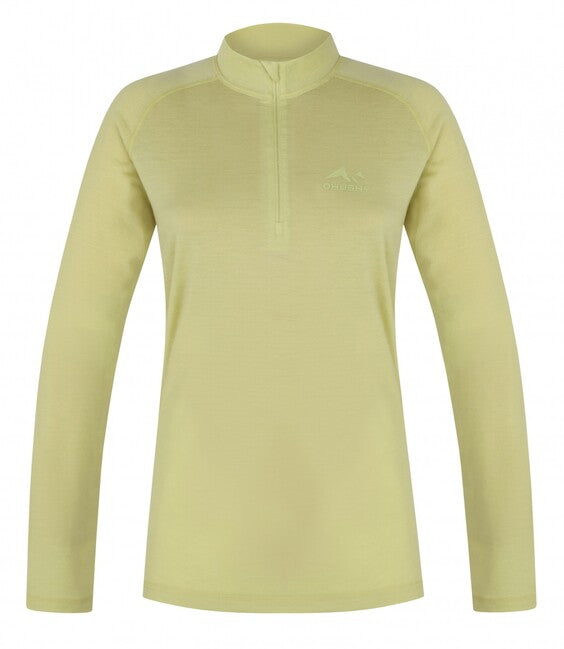 HUSKY Merow Zip tricou termic cu fermoar pentru femei L, verde deschis