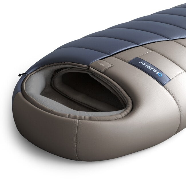 HUSKY Ember sac de dormit sintetic trei sezoane lung, albastru/gri